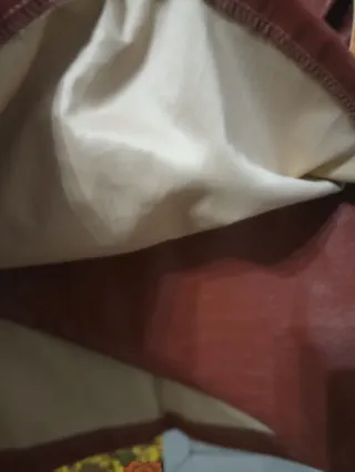 Falda efecto piel marrón