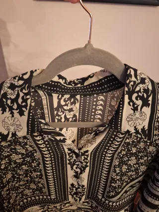 Camisa corta estampada manga larga