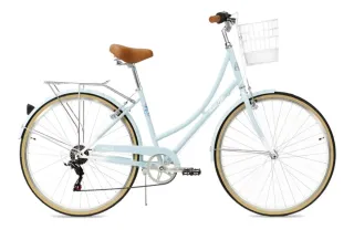 Bicicleta Urbana Celeste con Cesta