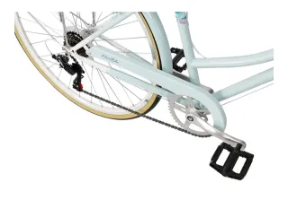 Bicicleta Urbana Celeste con Cesta