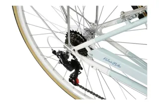 Bicicleta Urbana Celeste con Cesta