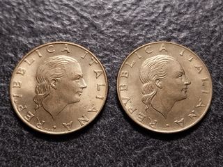 200 Lire 1978 e 1979 Ruota Dentata Italia