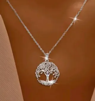 Collar Plata Árbol de la Vida Chakras