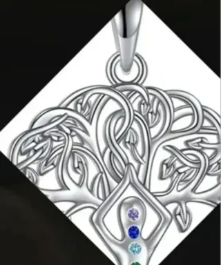 Collar Plata Árbol de la Vida Chakras