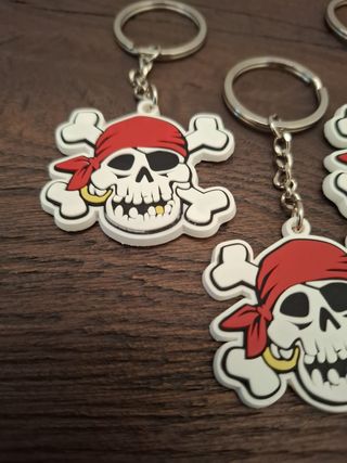 5 Llaveros Pirata Calavera