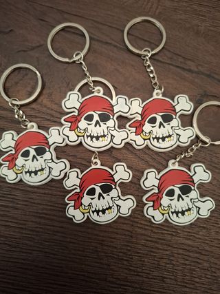 5 Llaveros Pirata Calavera