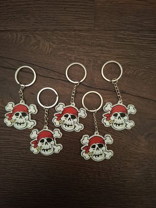 5 Llaveros Pirata Calavera