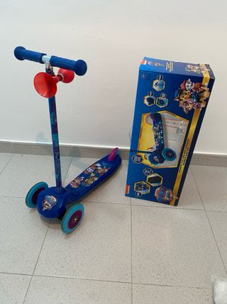 Patinete Patrulla Canina 3 Ruedas Con Caja