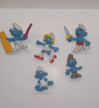 Set 5 Puffi Peyo da Collezione