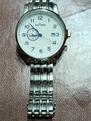 Reloj POTENS Plata y Blanco