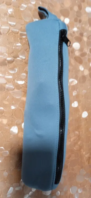 Planchas con funda protectora rizador de pelo azul