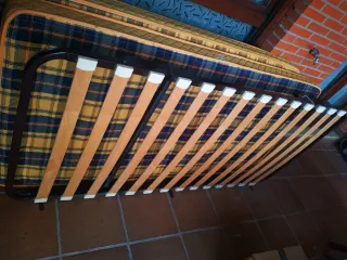 Colchón de tela a cuadros