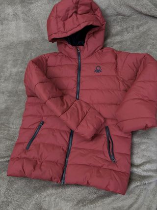 Chaqueta acolchada Benetton niño roja