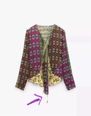 Blusa estampada ZARA colores