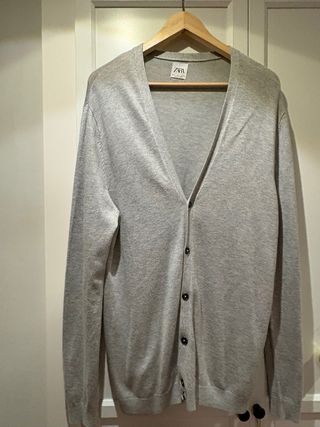Cárdigan Zara Gris Hombre