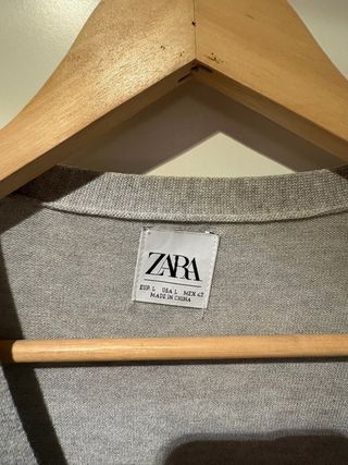 Cárdigan Zara Gris Hombre