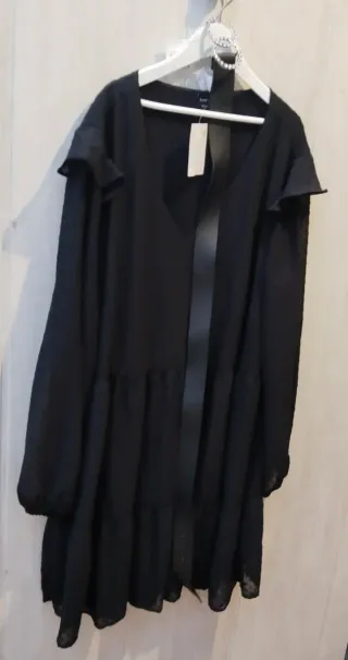 Vestido gasa con topos t.42