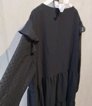 Vestido gasa con topos t.42