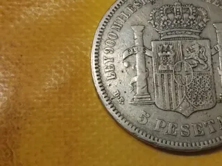 Moneda Plata Amadeo I Rey de España 1871