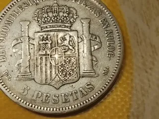 Moneda Plata Amadeo I Rey de España 1871