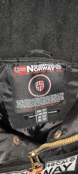 Chaqueta Geographical Norway Negra