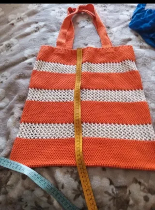 Borsa Sephora arancione e bianca