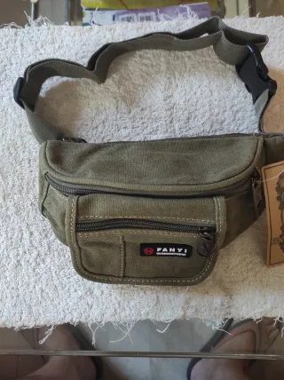 Riñonera Fanyi Lona Verde camuflaje