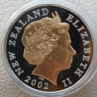 Moneta in argento proof Giubileo d'Oro di Elisabetta II 2002