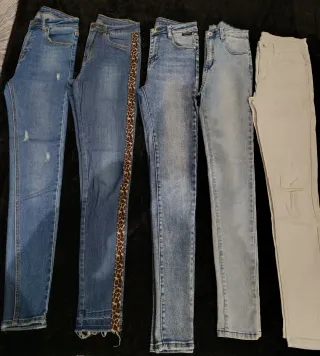 Lote 5 vaqueros elásticos talla 36