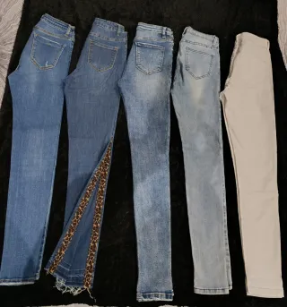 Lote 5 vaqueros elásticos talla 36