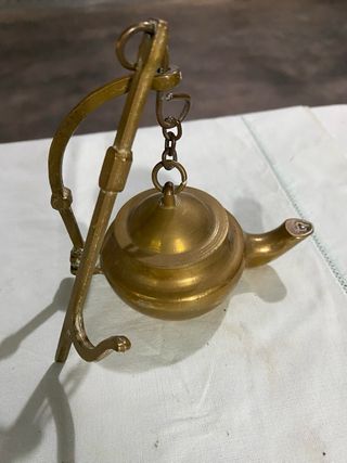 Lampada a olio in ottone