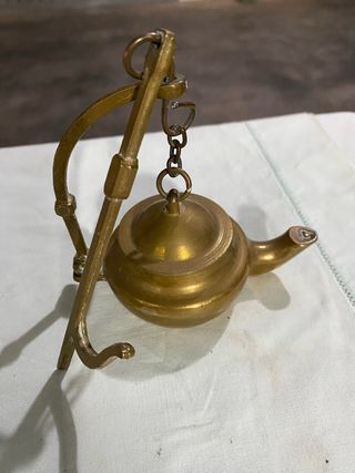 Lampada a olio in ottone