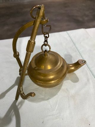 Lampada a olio in ottone