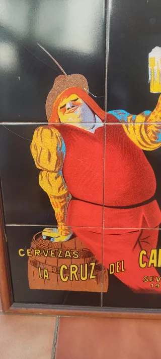 Cuadro de azulejos Cruzcampo Sevilla 1904