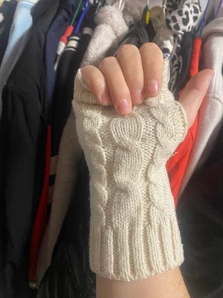 Calentadores de punto con abalorios