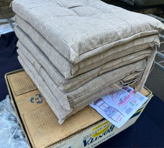 6 Cuscini Sedia Morbidone 40x40 Grigio Chiaro