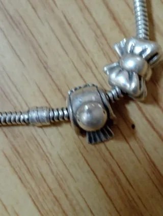 Pulsera Pandora Plata con Charms,casi compla.plata