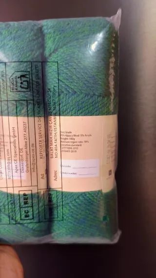 Gomitoli lana alpaca verdi