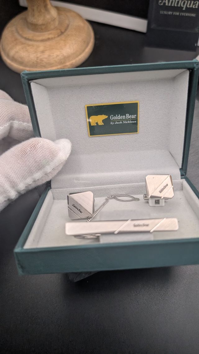 Set Gemelli e Fermacravatta Golden Bear