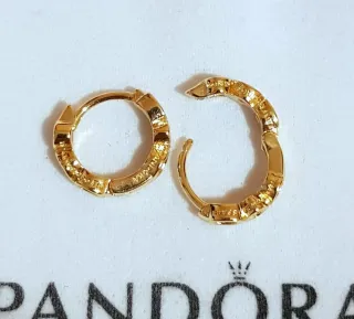 Pendientes Aro Pandora Baño Oro Circonitas Multico