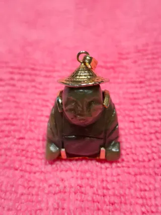 Colgante Buda Jade Baño Oro 18kl
