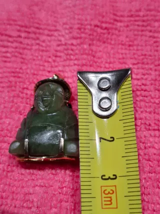 Colgante Buda Jade Baño Oro 18kl