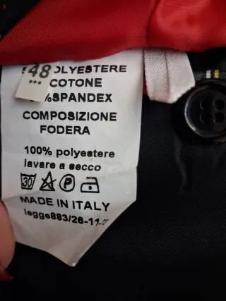 Completo elegante gessato nero tg.48