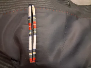 Completo elegante gessato nero tg.48