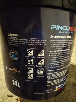 Pintura Impermeabilizante Antigoteras 14L