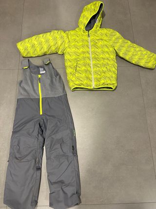 Pantaloncino e giacca da sci Decathlon, bambini 5-7 anni