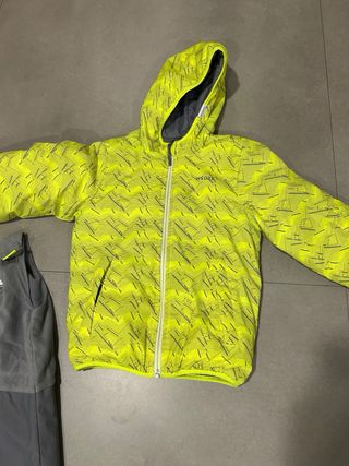 Pantaloncino e giacca da sci Decathlon, bambini 5-7 anni