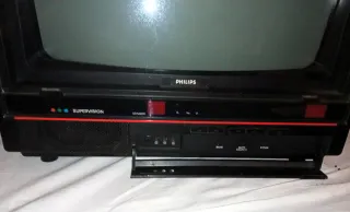 TV Philips Antigua Analógica Negra