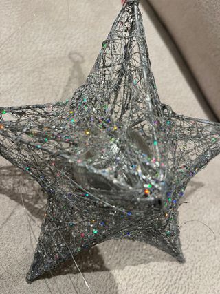 5 Estrellas Decorativas Plateadas