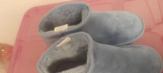 Botas de pelo azules con Stitch y purpurina